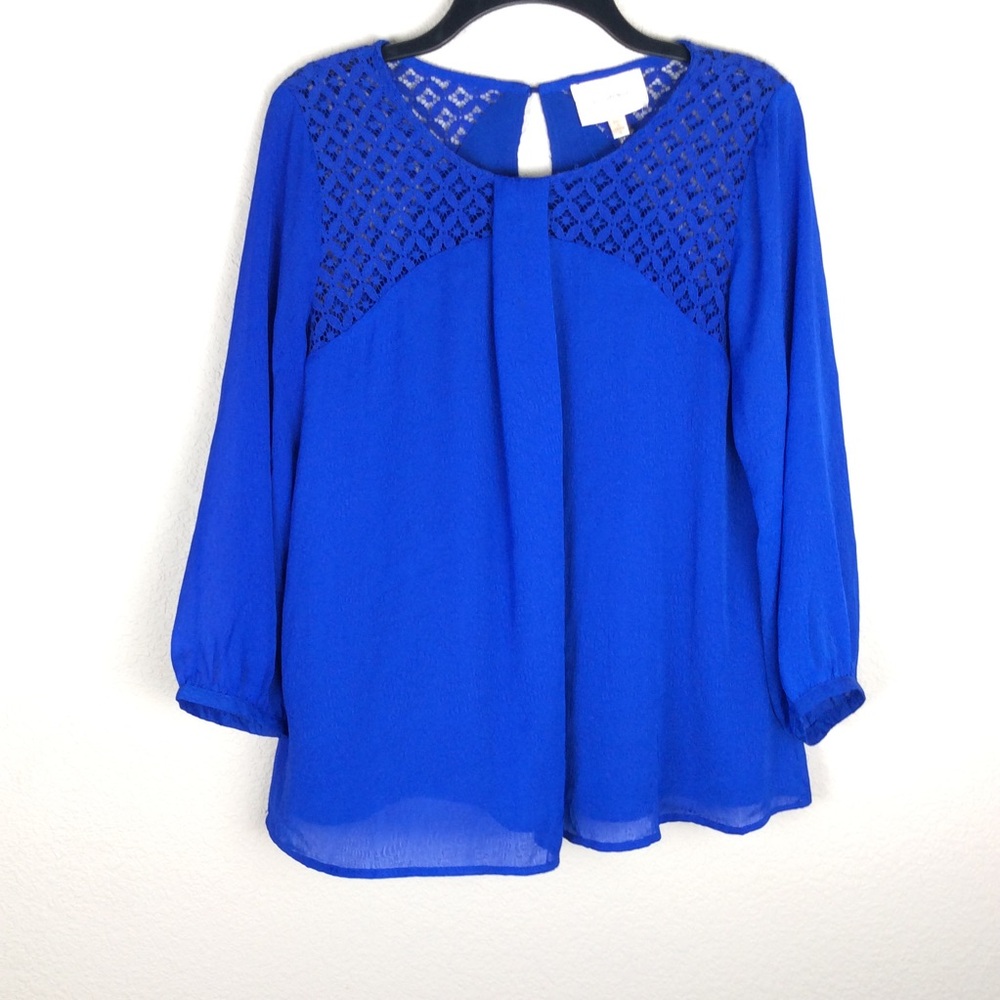 Skies Are Blue Stitch Fix Lace Blouse